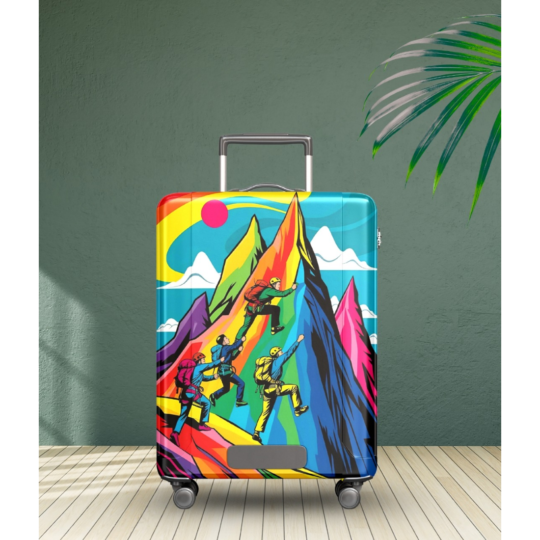 Orka Travel Digital Printed Spandex Fabric Luggage Sleeve Cover (D5)